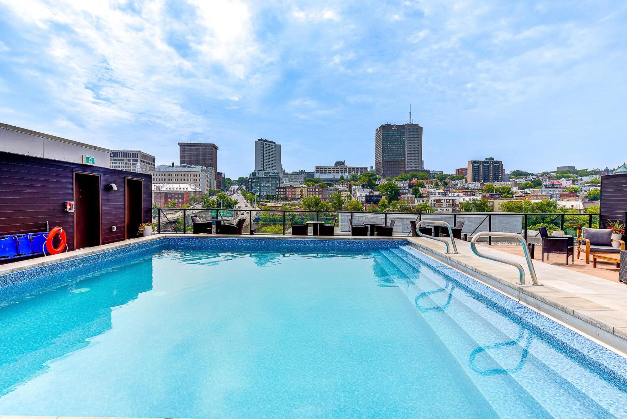 Appartement Luxe, Incredible Sunset View, Pool, Parking, Near Old Quebec Exterior photo