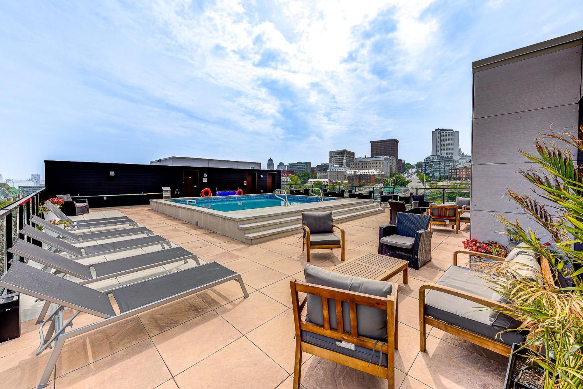 Appartement Luxe, Incredible Sunset View, Pool, Parking, Near Old Quebec Exterior photo
